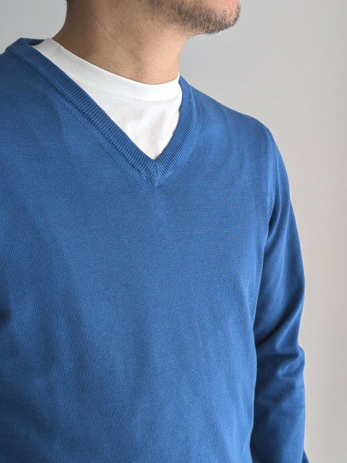 Morgano モルガノ Vネックコットンニット 【全2色】 | ITAL STYLE WEAR