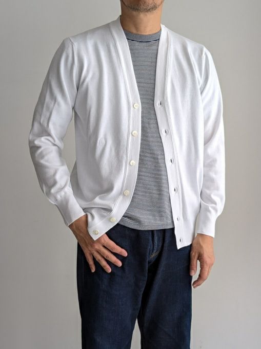 BEAMS F モルガーノ MORGANO リネンコットン シャツカーディガン