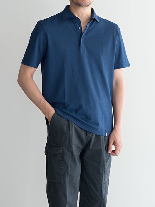 【極美品イタリア製】Drumohr ドルモア ポロシャツ ネイビー 上質コットン Drumohrドルモア コットンポロシャツ 【全3色】 | ITAL STYLE WEAR