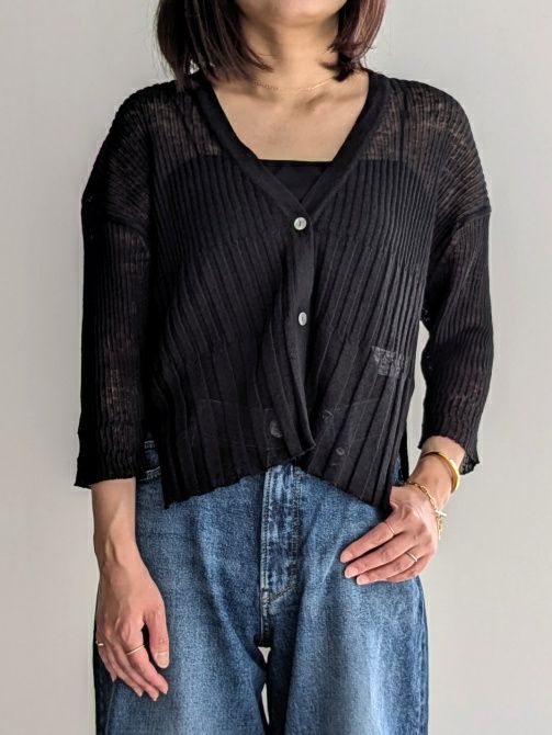 ENRICAエンリカ リネン7分丈カーディガン 【全2色】 | ITAL STYLE WEAR