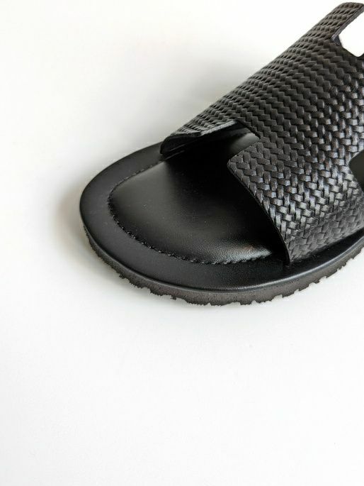 The Sandals Factoryサンダルファクトリー レザーサンダル BLACK
