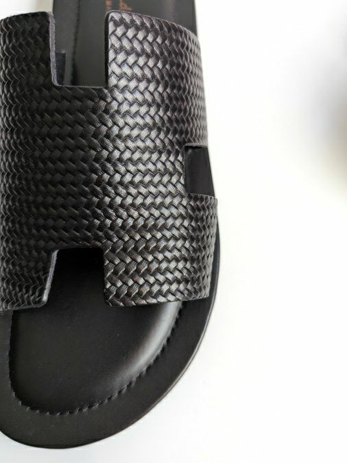 The Sandals Factoryサンダルファクトリー レザーサンダル BLACK