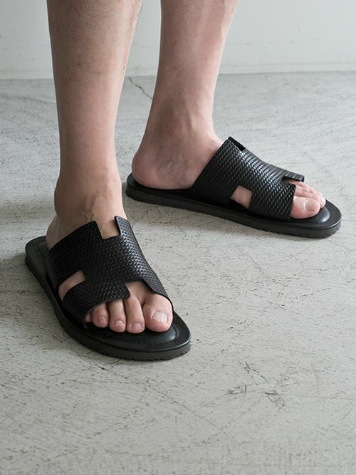 The Sandals Factoryサンダルファクトリー レザーサンダル BLACK