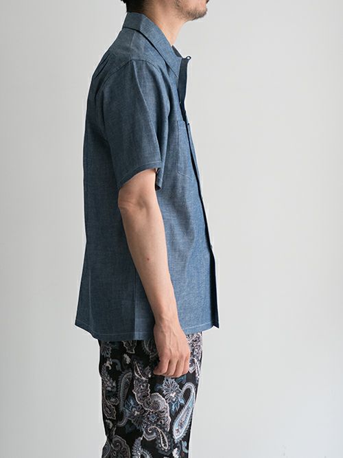 KENNETH FIELDケネスフィールド ミリタリーシャツ MIL SHIRTS BLUE