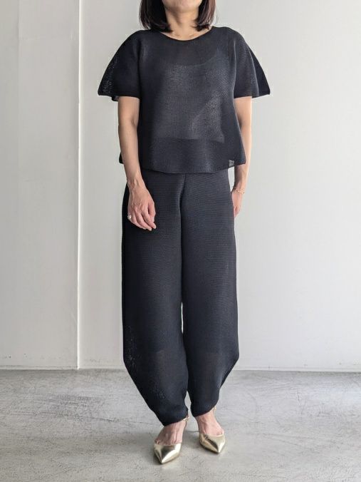 ENRICAエンリカ 和紙混紡ニットパンツ 【全2色】 | ITAL STYLE WEAR