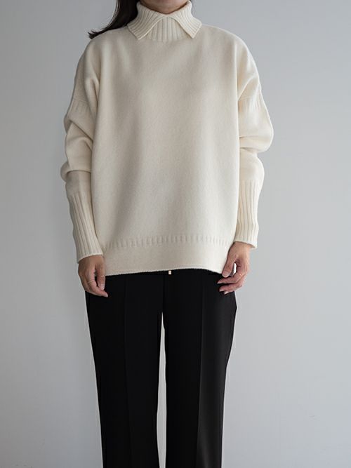 未使用◼️ニコルソンアンドニコルソン ワイド身幅ウールタートルニット nicholson&nicholsonニコルソンアンドニコルソン 2WAYタートルニット