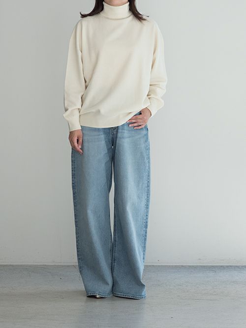 未使用◼️ニコルソンアンドニコルソン ワイド身幅ウールタートルニット nicholson&nicholsonニコルソンアンドニコルソン タートルニット POLLY