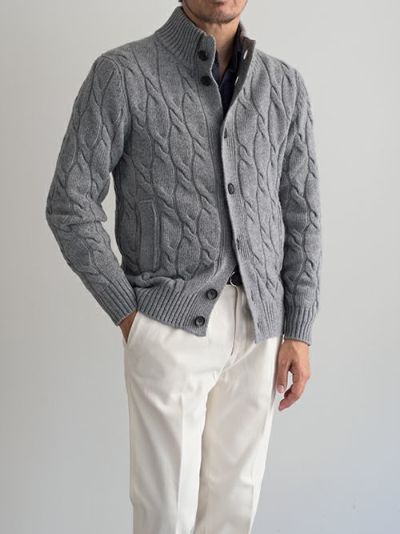 Drumohrドルモア ニットブルゾン BEIGE | ITAL STYLE WEAR