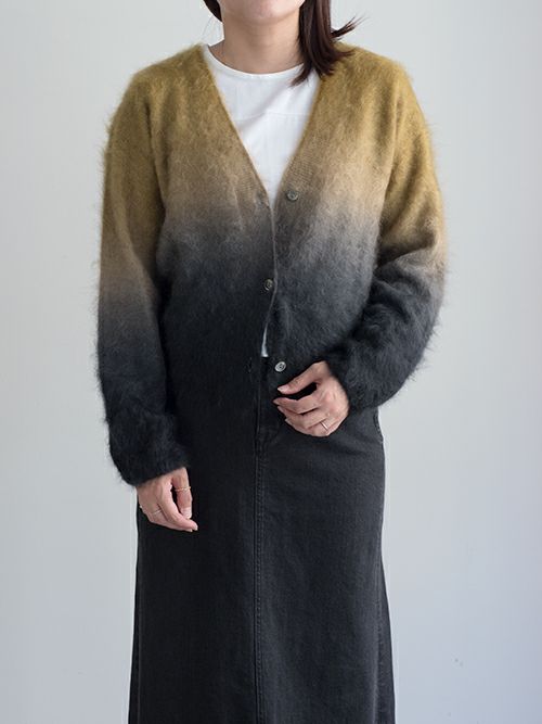 美品　エンリカ　カシミヤ100% ファーニット　カーディガン　シャギー ENRICAエンリカ グラデーションカシミヤシャギーニットカーディガン