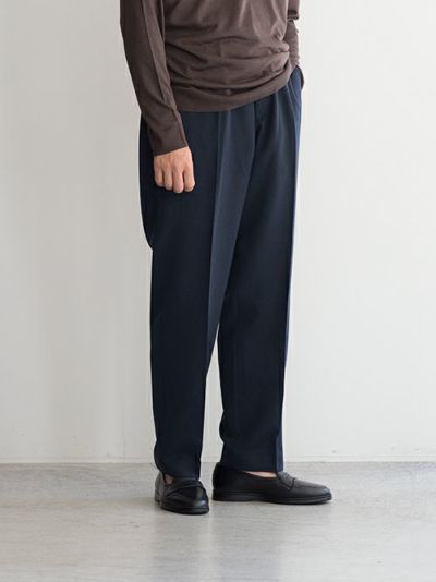美品GERMANO ジェルマーノ　ウールスラックス　ネイビー48 GERMANOジェルマーノ ウールストレッチパンツ CITY BLACK | ITAL