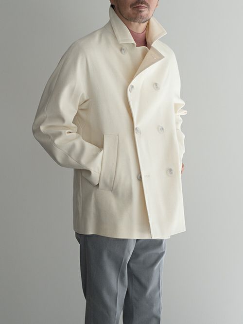 Hevoイーヴォ Pコート ORTOLINI WHITE | ITAL STYLE WEAR