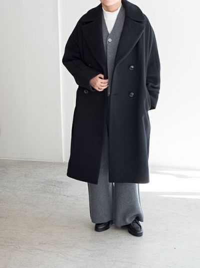 TICCA ブラック ダブルブレストコート TICCAティッカ テントコート 【全2色】 | ITAL STYLE WEAR