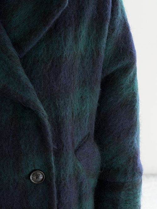 TICCA ティッカ チェックシャギーテントコート NAVY.C | ITAL STYLE WEAR