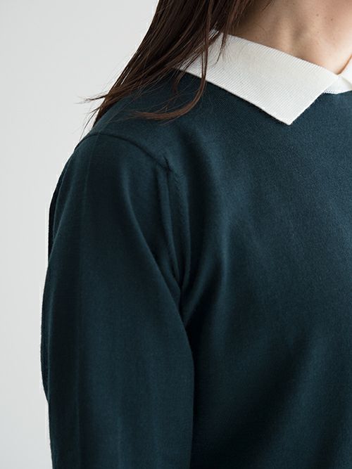 JOHN SMEDLEY ジョン スメドレー バイカラークレリックニット【全2色