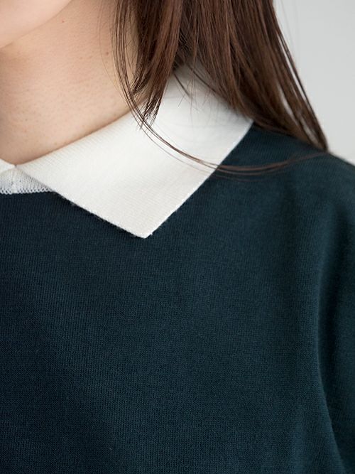 JOHN SMEDLEY ジョン スメドレー バイカラークレリックニット【全2色