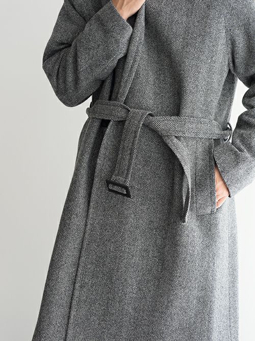 Hevo イーヴォ ベルテッドコート BRINDISI GRAY | ITAL STYLE WEAR