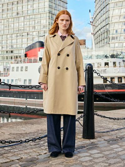 美品✨ティッカ 定価6.4万 近年テントコート ダブルブレスト トープ 美品✨ティッカ 定価6.4万 近年テントコート ダブルブレスト トープ